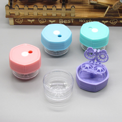 Manual rotary cleaning Multicolor Colored Contact Lens Case