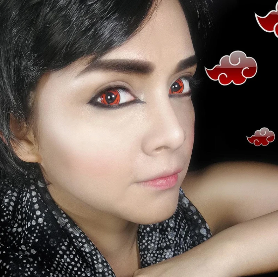 Cosplay Sharingan Bladed Red Coloured Contact Lenses