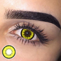 Cosplay ICE Yellow Prescription Coloured Contact Lenses