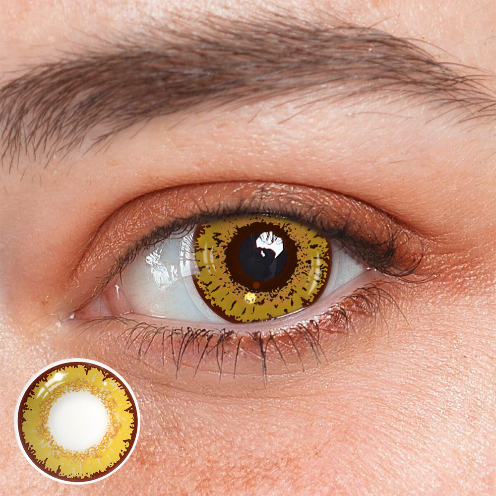 Cosplay Genshin Impact Candace Gold Yellow Coloured Contact Lenses