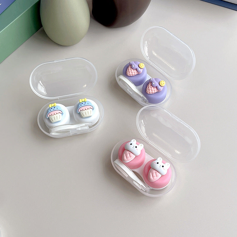 INS Simple Cute DIY Colored Contact Lens Case