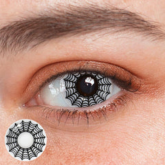 Cosplay SpiderWeb Black Coloured Contact Lenses