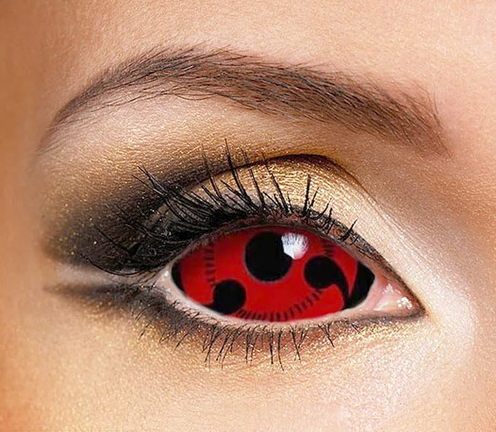 Halloween 22mm Uchiha Sharingan Coloured Contact Lenses