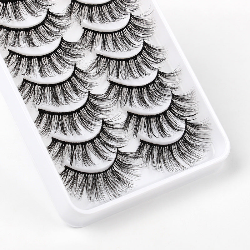 3D European and American Cat Eye 10 Piece Mink Hair Eyelashes