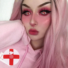 Cosplay Red cross Coloured Contact Lenses