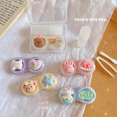 Cute Cartoon Animal Colored Contact Lens Case