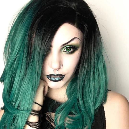 Cosplay Aqua Panther Green Coloured Contact Lenses