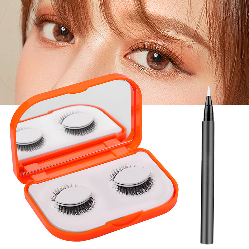 New Eye-Shaped Support Little Devil Self-Adhesive False Eyelashes Natural Piece Mink Hair Eyelashes