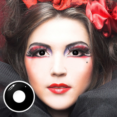 Halloween black block Prescription Coloured Contact Lenses