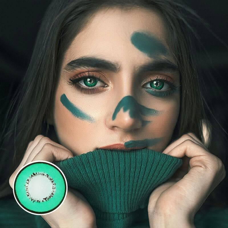 Cosplay Element Green Manson Coloured Contact Lenses