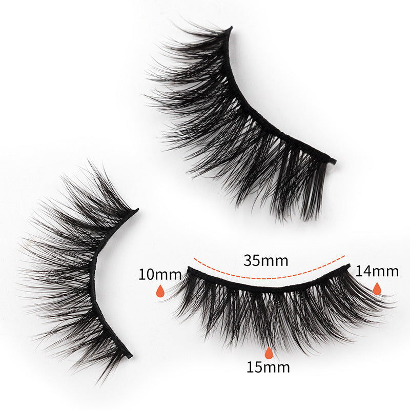 3D European and American Cat Eye 10 Piece Mink Hair Eyelashes