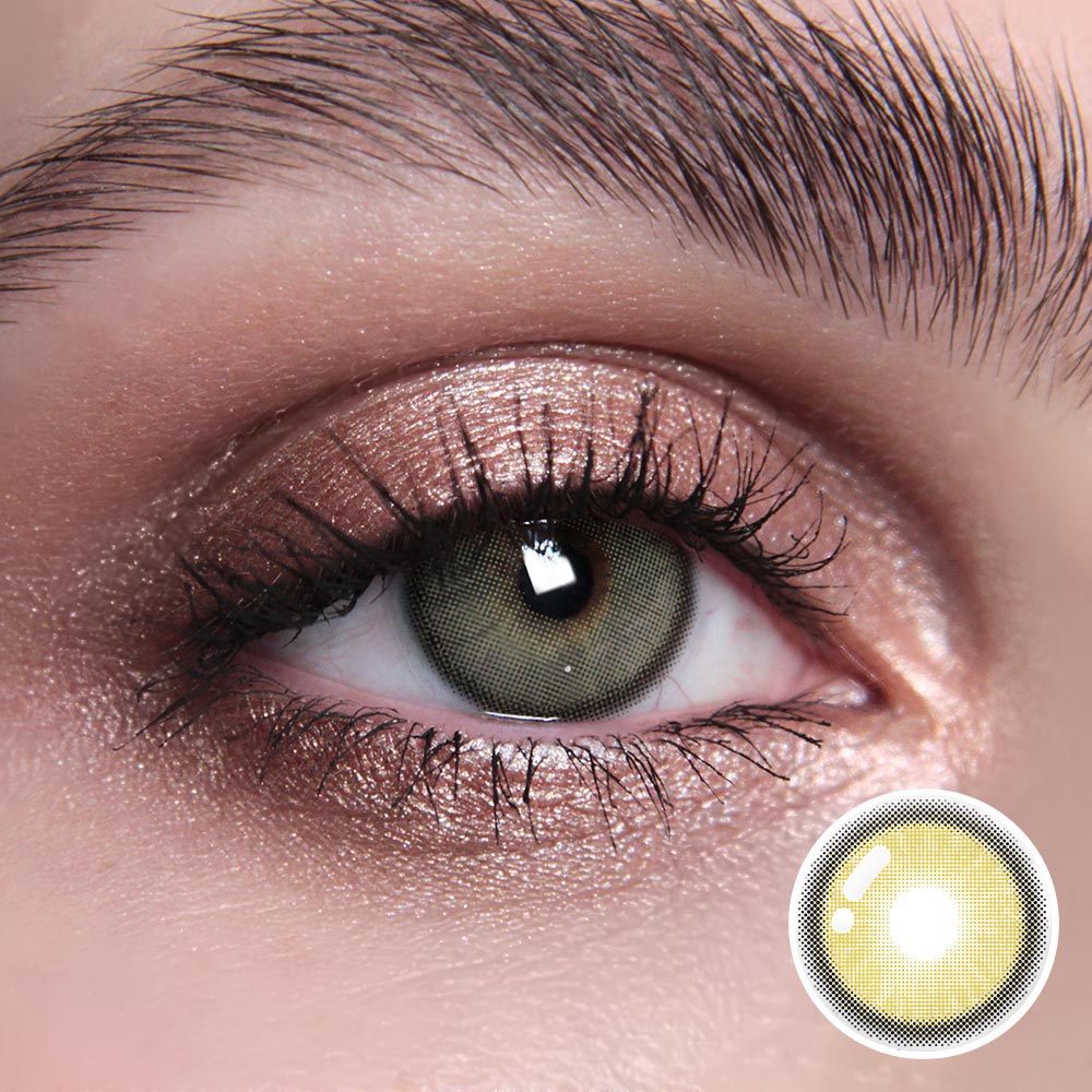 Vela Yellow Brown Prescription Coloured Contact Lenses