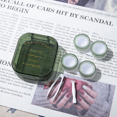 Green Brown Colored Contact Lens Case