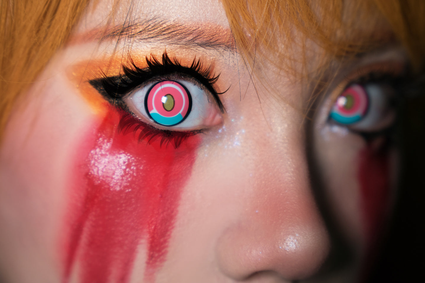 Cosplay Titan Pink Coloured Contact Lenses