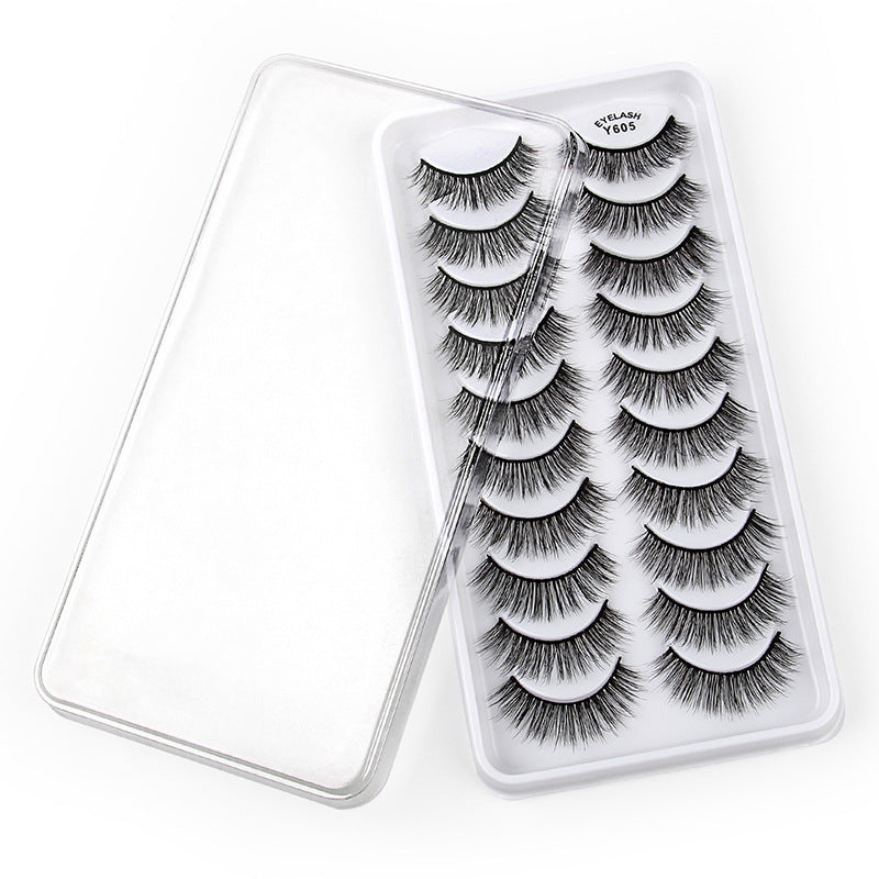 3D European and American Cat Eye 10 Piece Mink Hair Eyelashes