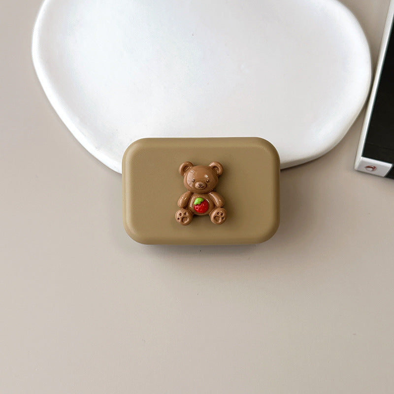 Cute Bear Pupil Colored Contact Lens Case