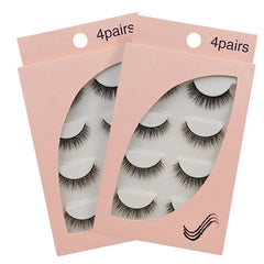 New Natural Slim 4 Piece G101 Mink Hair Eyelashes