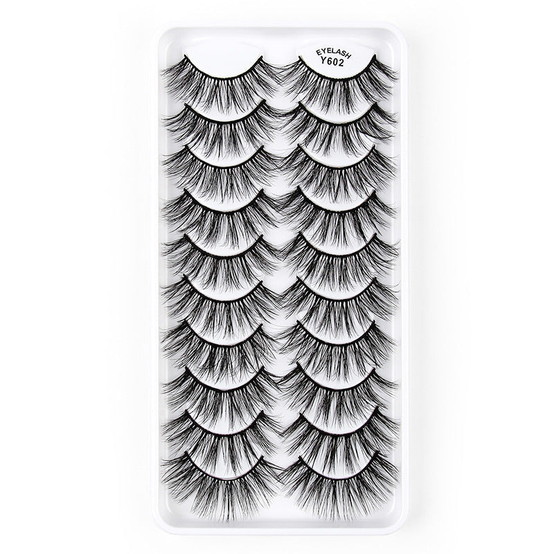 3D European and American Cat Eye 10 Piece Mink Hair Eyelashes