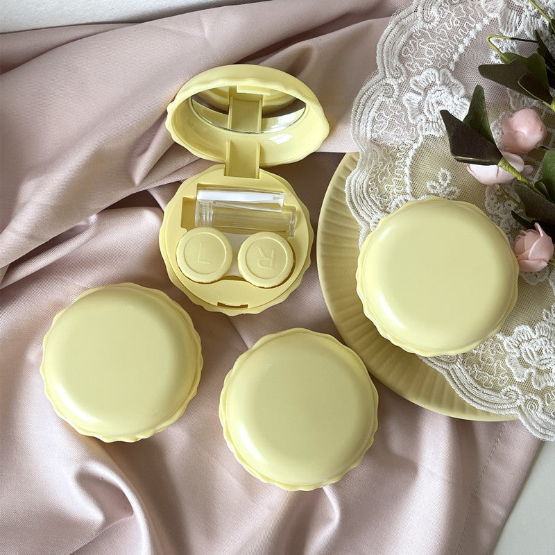 Cream Goose Colored Contact Lens Case