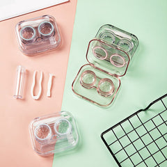 Portable Clear Mini Colored Contact Lens Case