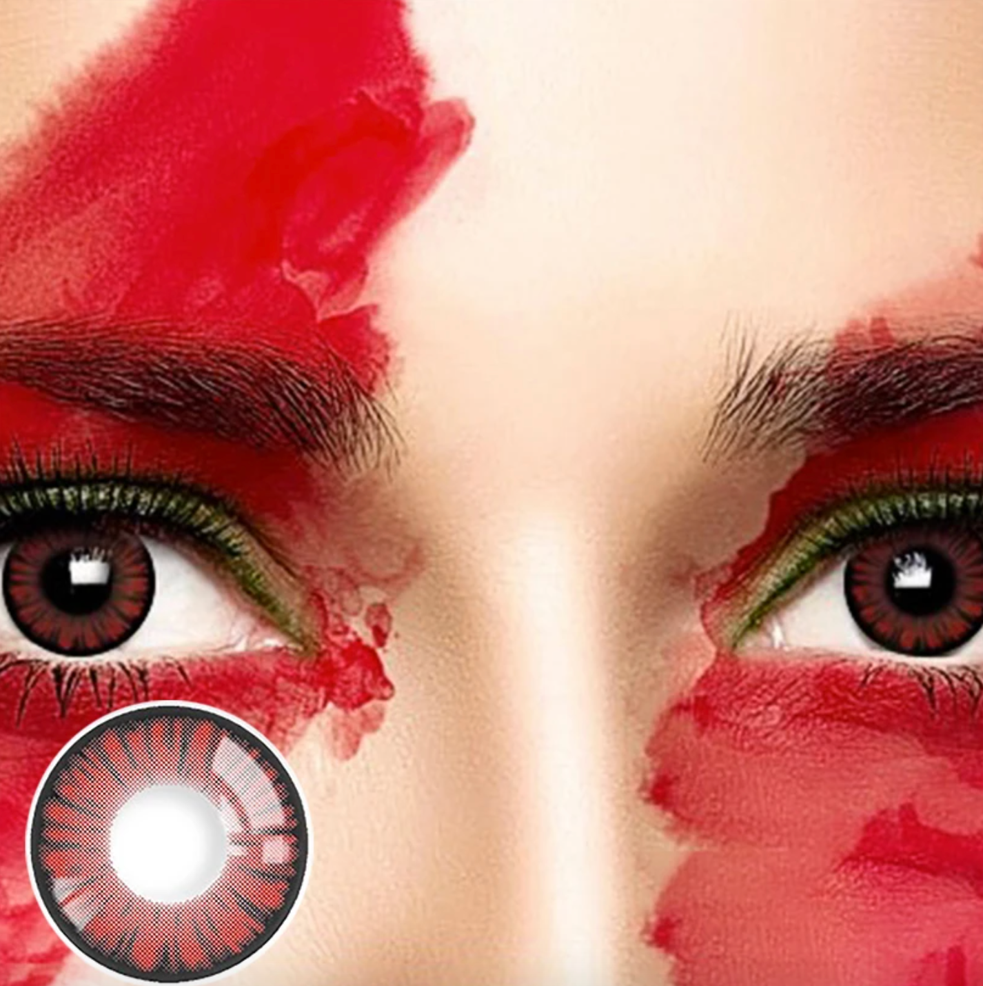 Halloween Miracle Red Prescription Coloured Contact Lenses