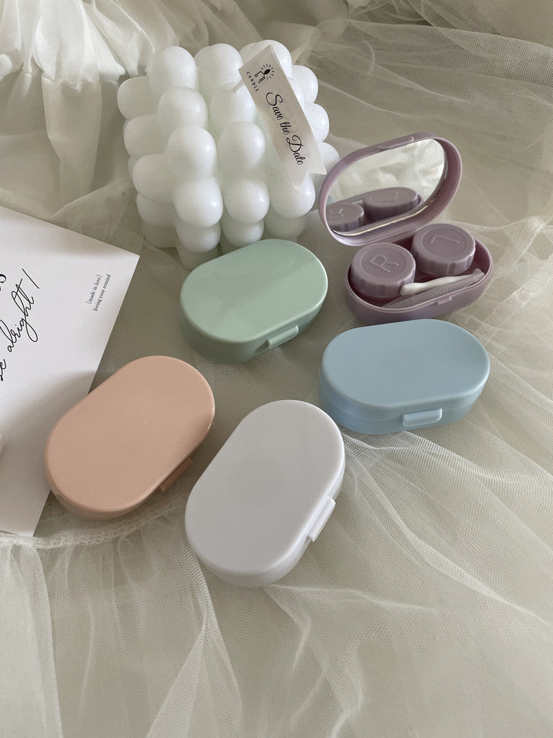 Cream Colored Contact Lens Case