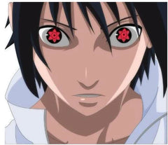 Cosplay NARUTO Uchiha Sasuke Hexagram Shalingan Red Prescription Coloured Contact Lenses