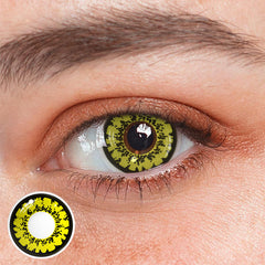 Cosplay Queen Yellow Prescription Coloured Contact Lenses