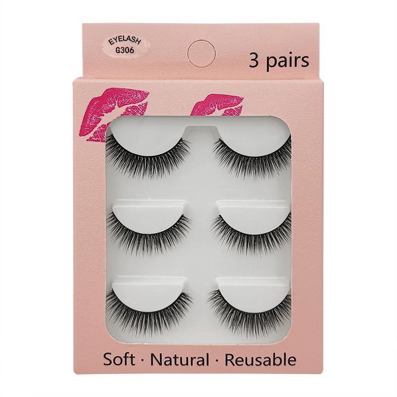 3D Natural Bridal Makeup 3 Piece Mink Hair Eyelashes