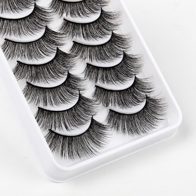 3D European and American Cat Eye 10 Piece Mink Hair Eyelashes