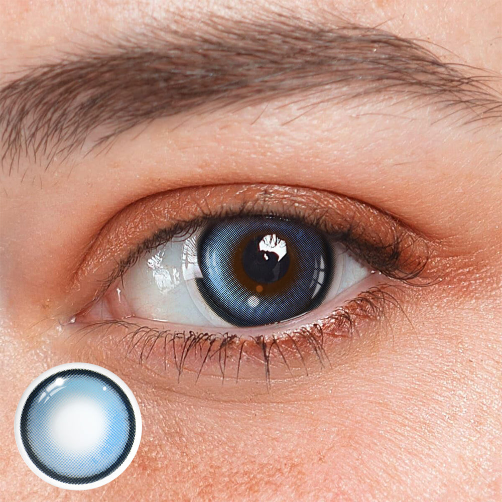 Bibab Blue Prescription Coloured Contact Lenses