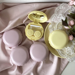 Cream Goose Colored Contact Lens Case