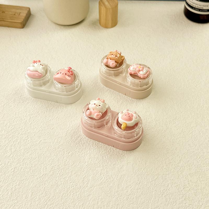 Cute Cartoon Colored Contact Lens Case