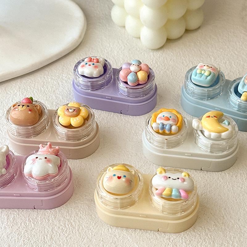 Cute Cartoon Colored Contact Lens Case