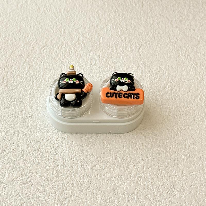 Drawing Cartoon Bear Colored Contact Lens Case