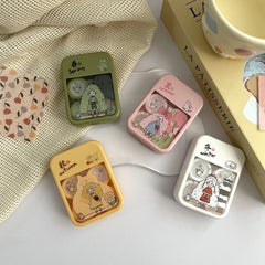 Four Seasons Girl's Heart Colored Contact Lens Case