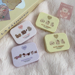 Young Girl Style With Cute Pets Colored Contact Lens Case