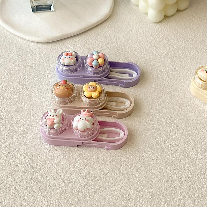 Cute Cartoon Colored Contact Lens Case