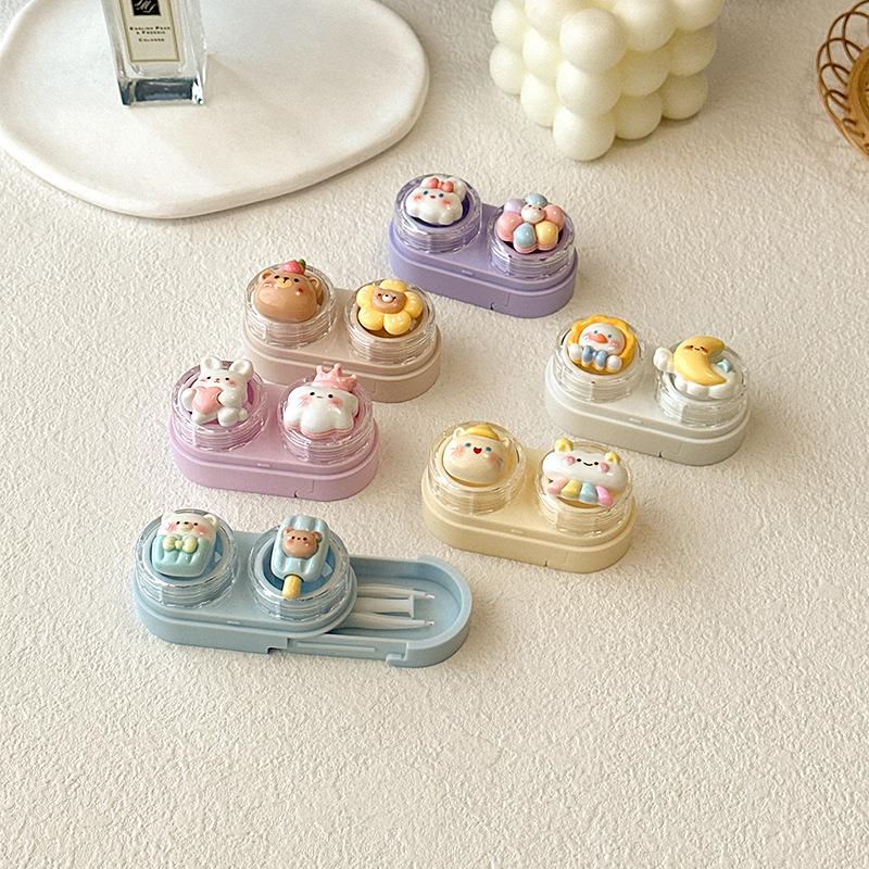 Cute Cartoon Colored Contact Lens Case