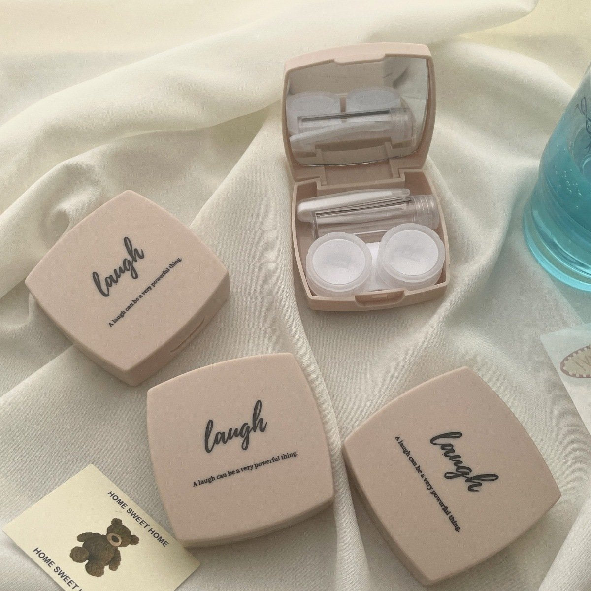 Ins Simple Colored Contact Lens Case