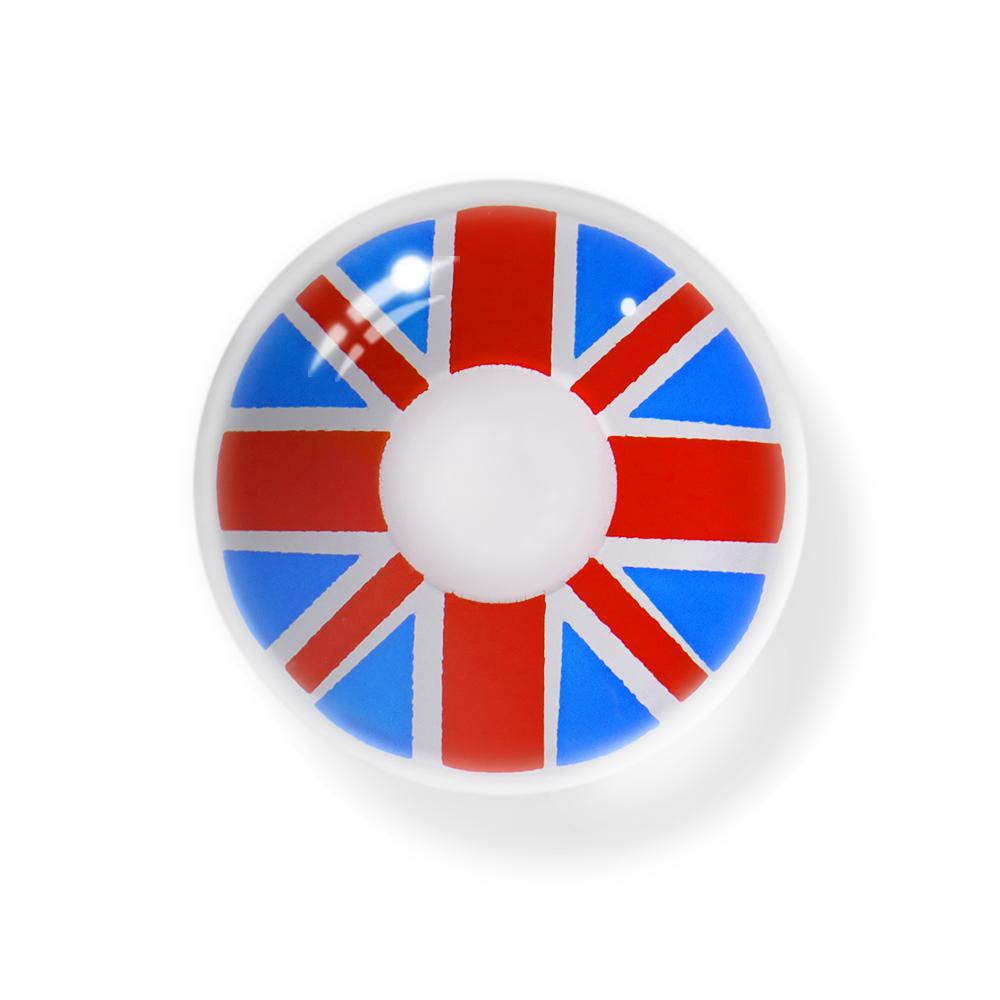 Cosplay Britain Flag Blue Coloured Contact Lenses