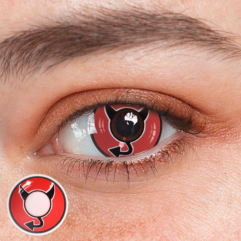 Halloween Little Devil Red Coloured Contact Lenses