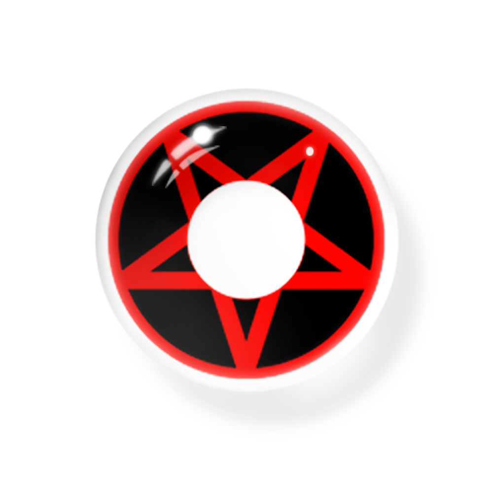 Cosplay NARUTO Pentagram Red Coloured Contact Lenses