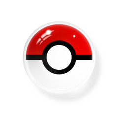 Cosplay Pokeball Full Red Coloured Contact Lenses