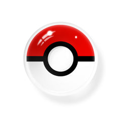 Cosplay Pokeball Clear Red Coloured Contact Lenses