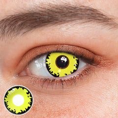 Cosplay Demonlord Mammon Yellow Coloured Contact Lenses
