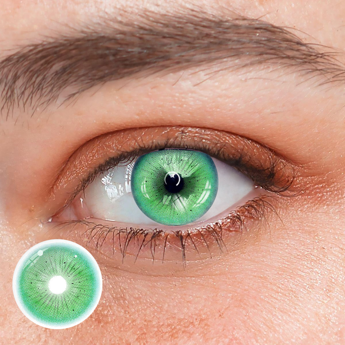 Cosplay Fallen Angel Green Coloured Contact Lenses